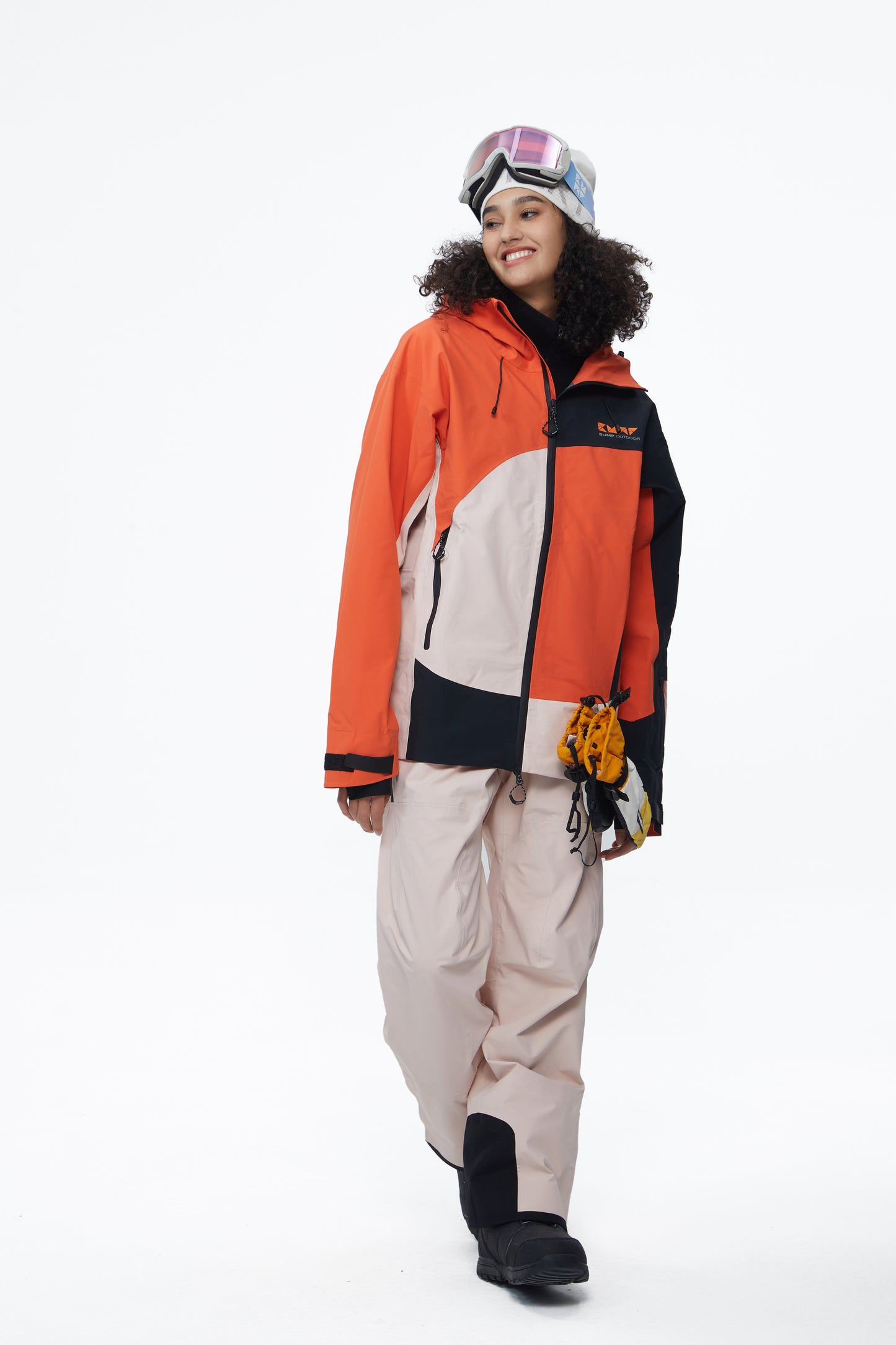 BUMP 3L RG Snowboard/Ski Jacket Women Pink/Black/Orange