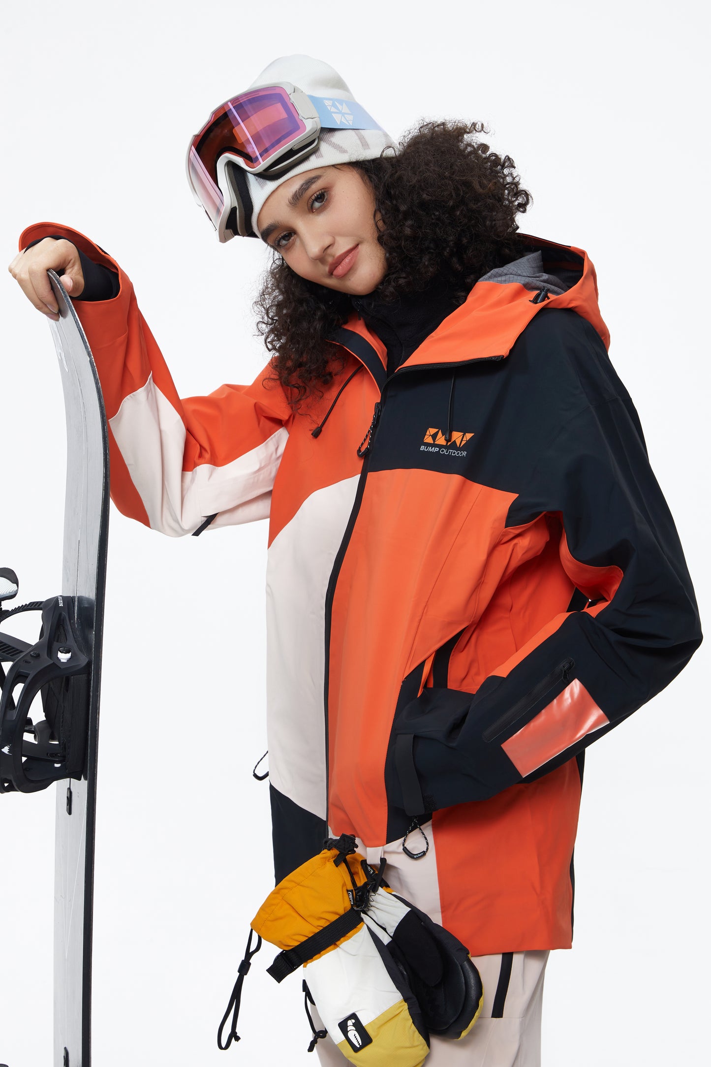 BUMP 3L RG Snowboard/Ski Jacket Women Pink/Black/Orange