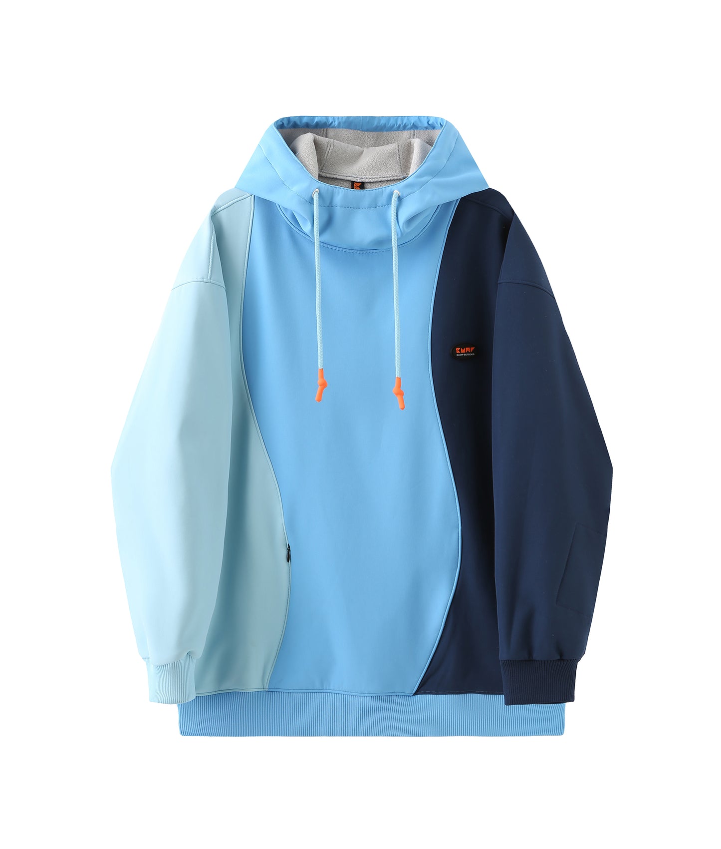 Skiing Snowboarding Hoodie Men Blue