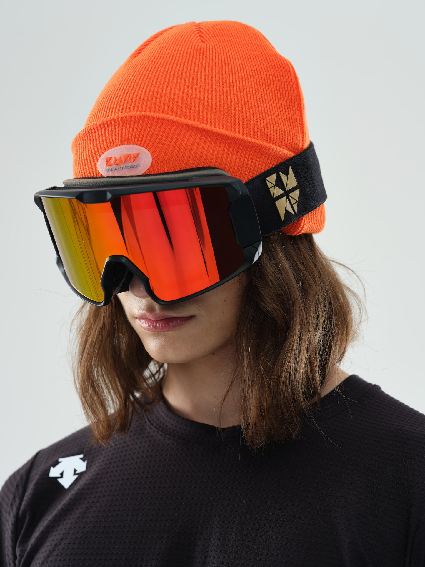 Retro Cylindrical Snow Goggles Vivid Ember Lens