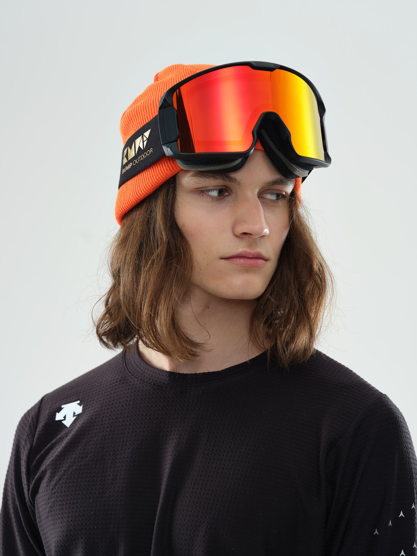 Retro Cylindrical Snow Goggles Vivid Ember Lens