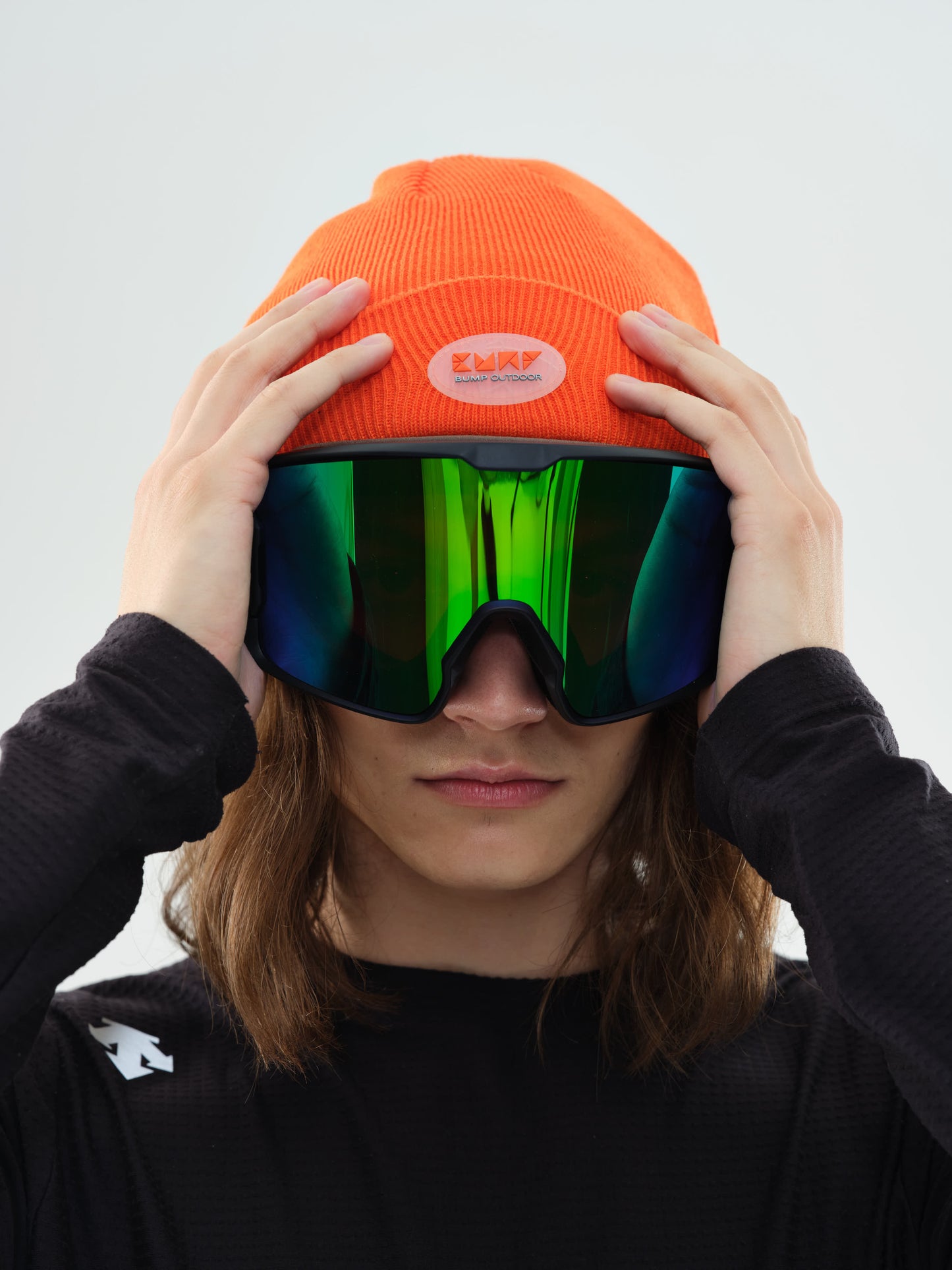 Retro Cylindrical Snow Goggles Emerald Lens