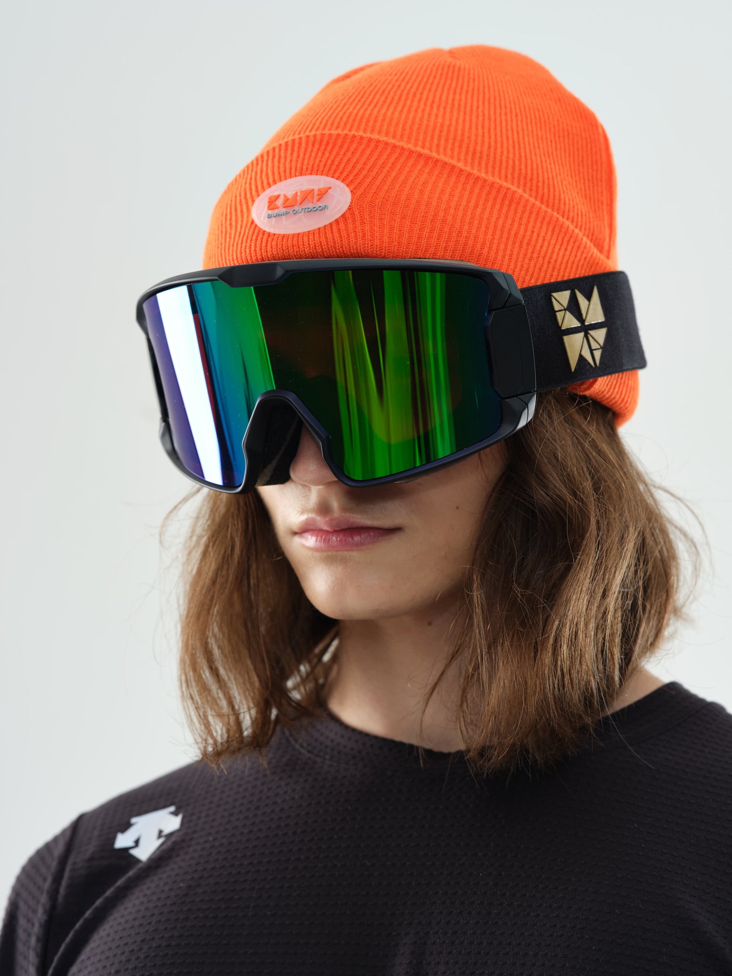 Retro Cylindrical Snow Goggles Emerald Lens