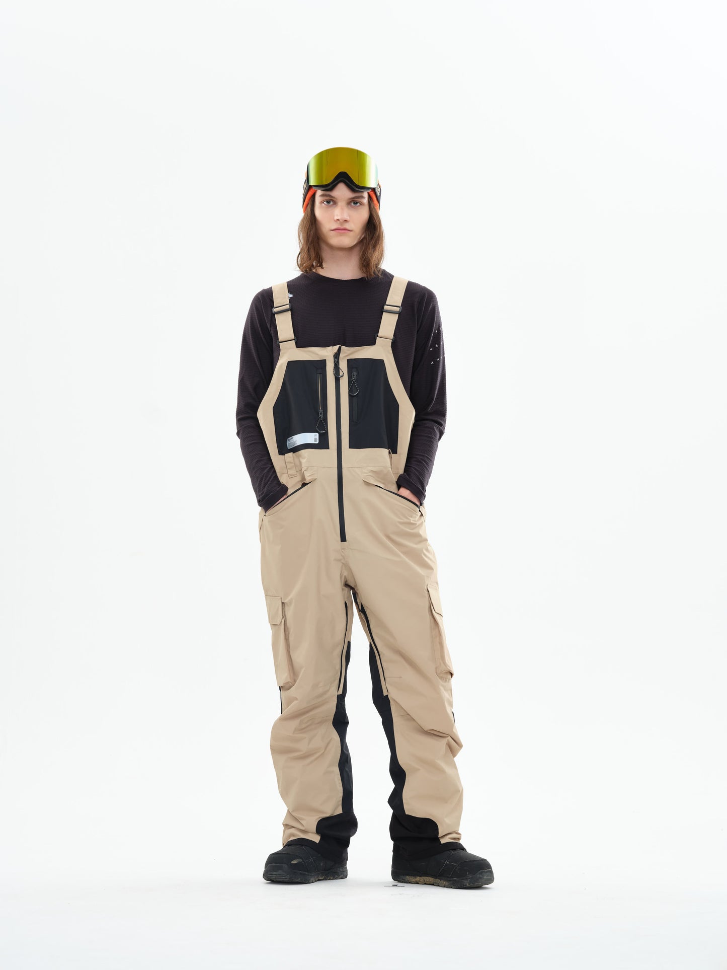 Iconic 23 Ski/Snowboard Bib Pants Men Khaki