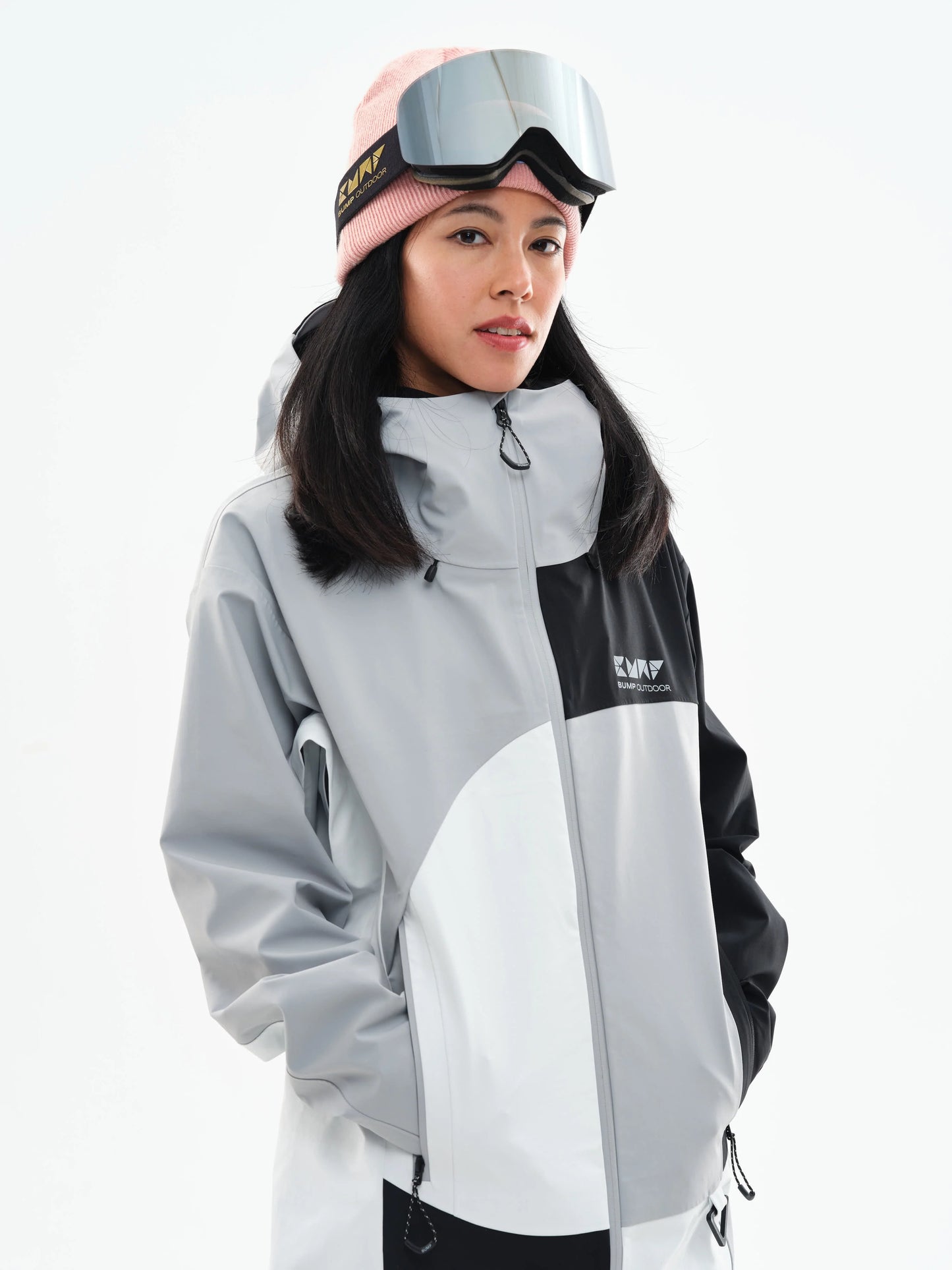 BUMP 3L RG Snowboard/Ski Jacket Men White/Black/Gray