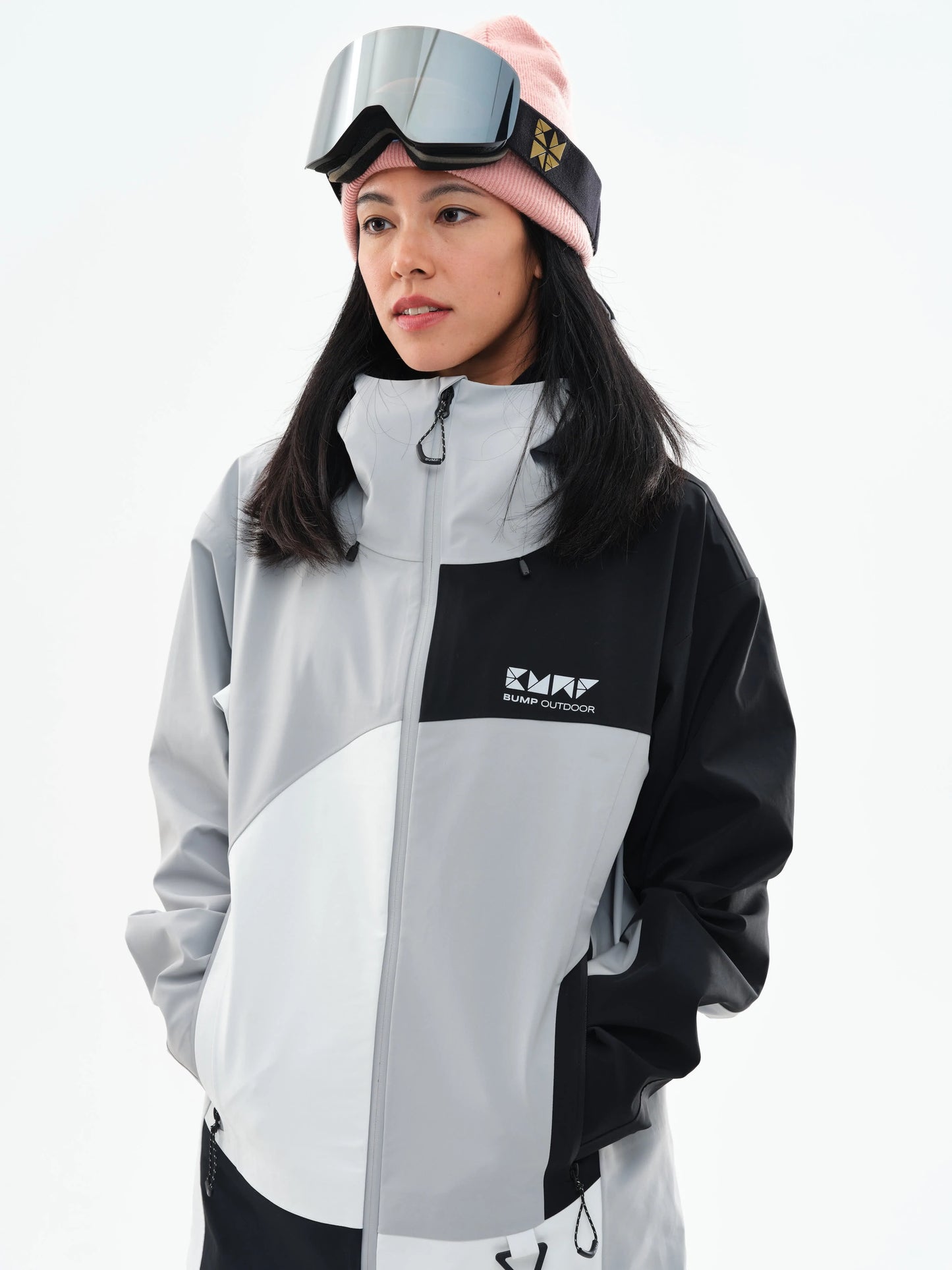 BUMP 3L RG Snowboard/Ski Jacket Men White/Black/Gray