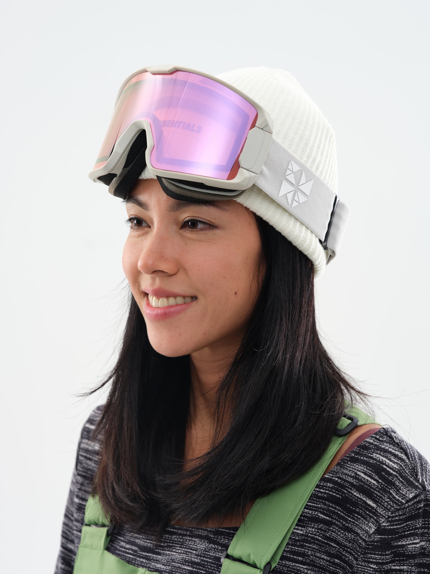 Retro Cylindrical Snow Goggles Pink Lens