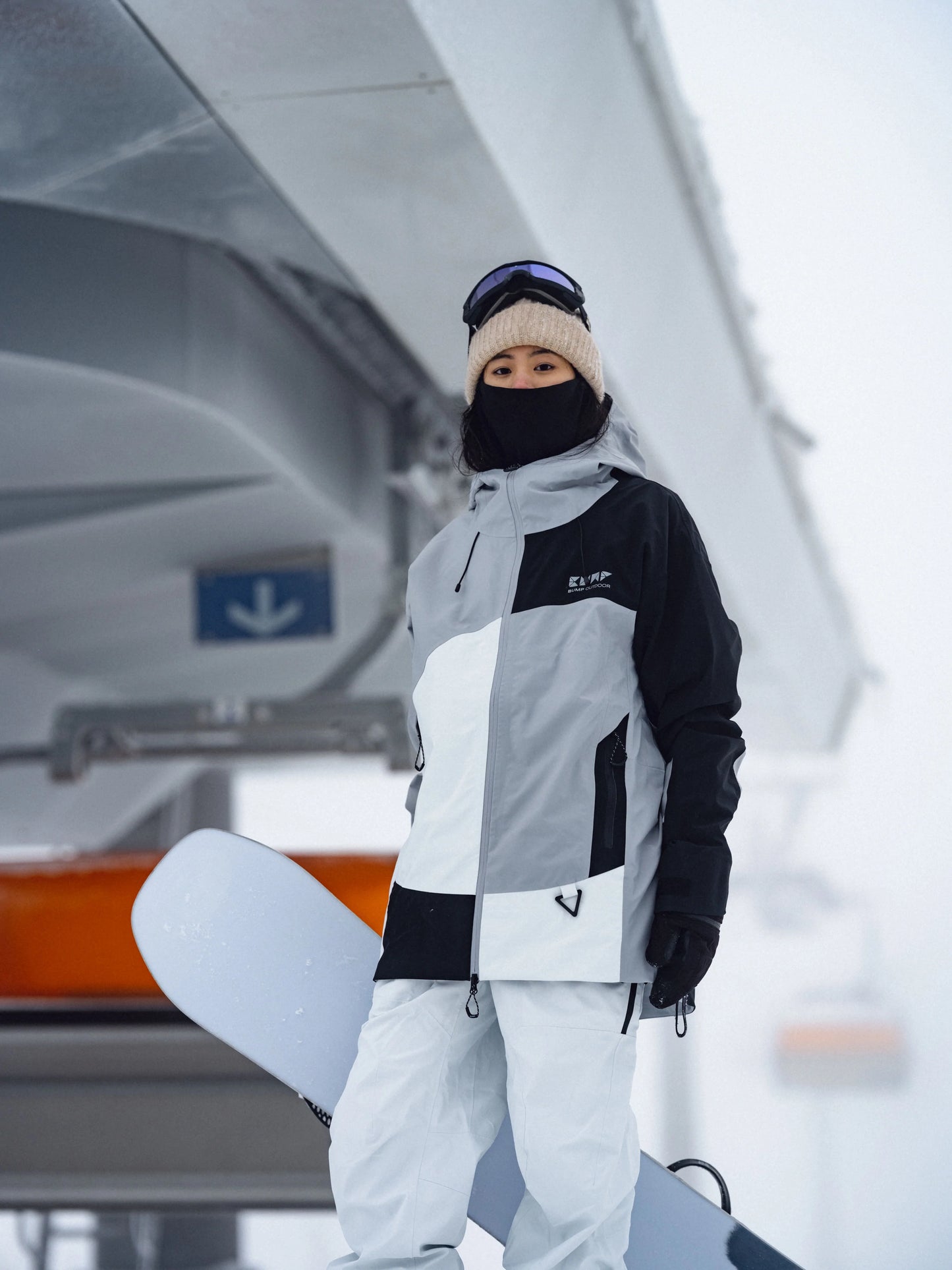 BUMP 3L RG Snowboard/Ski Jacket Men White/Black/Gray