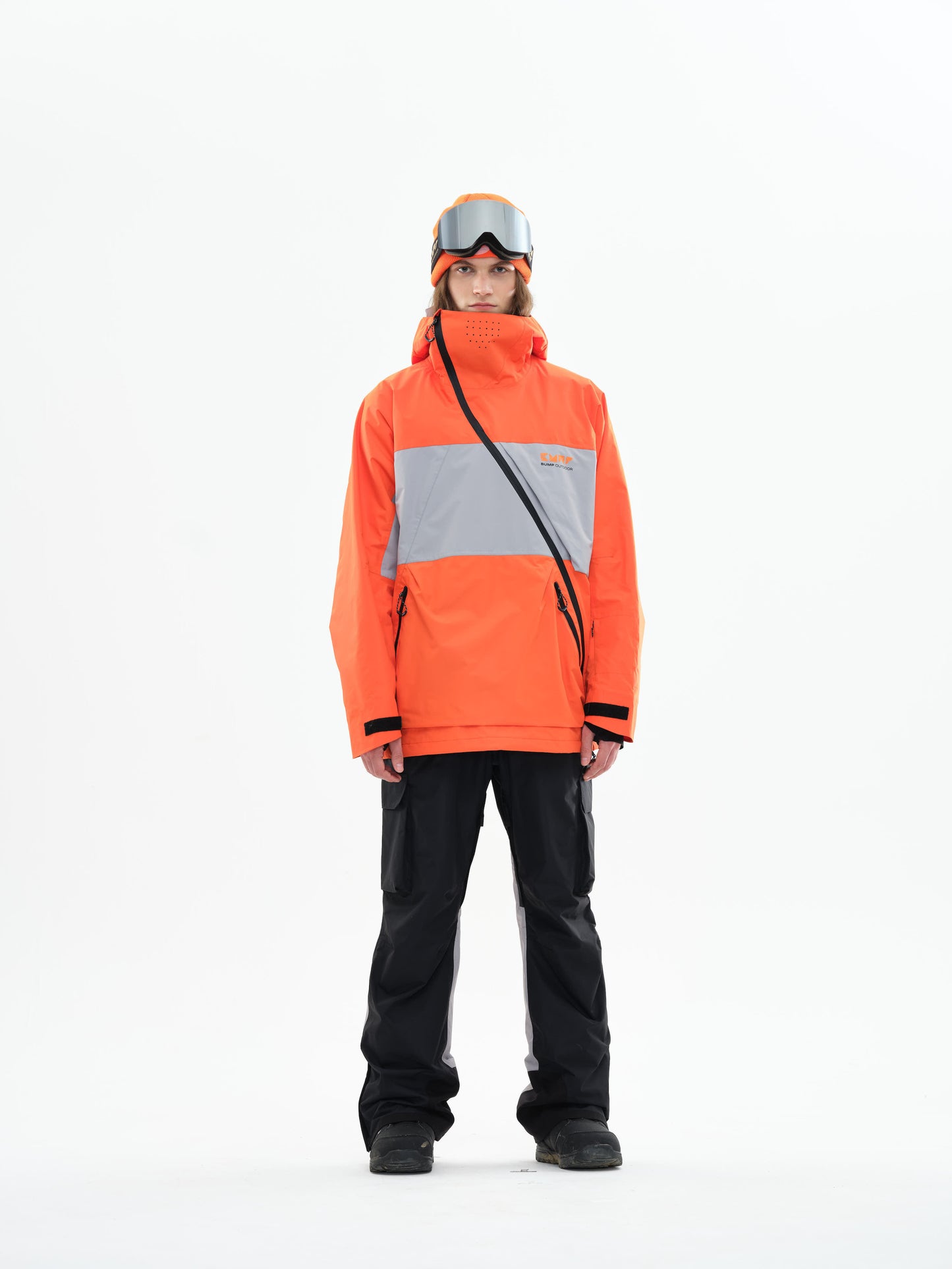 Slash 23 Ski/Snowboarding Jacket Men Orange Gray