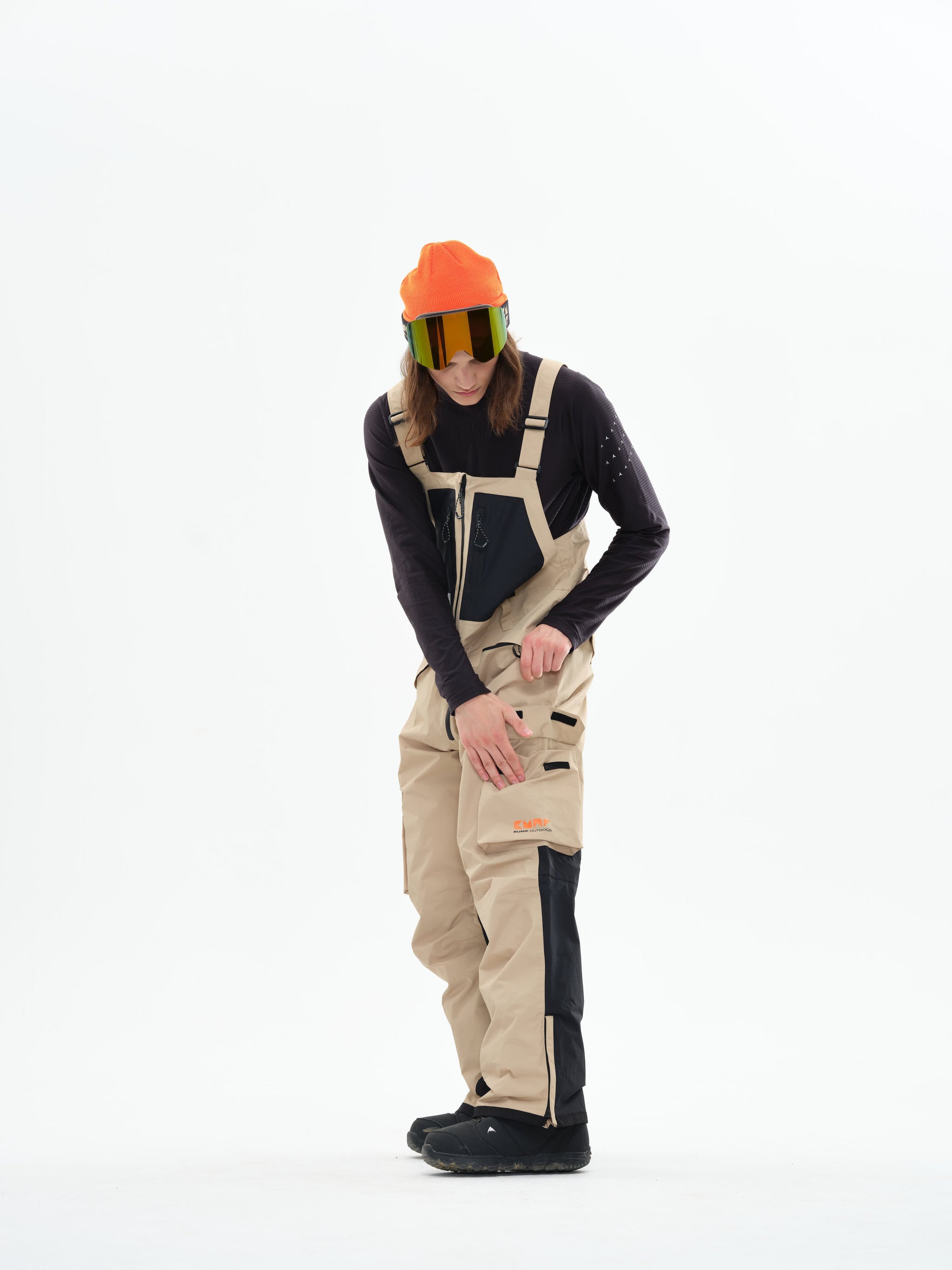 Iconic 23 Ski/Snowboard Bib Pants Men Khaki – bump-outdoor