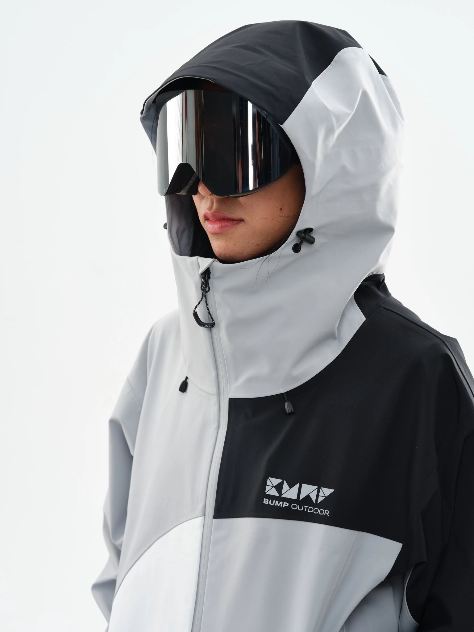 Black and white snow top jacket