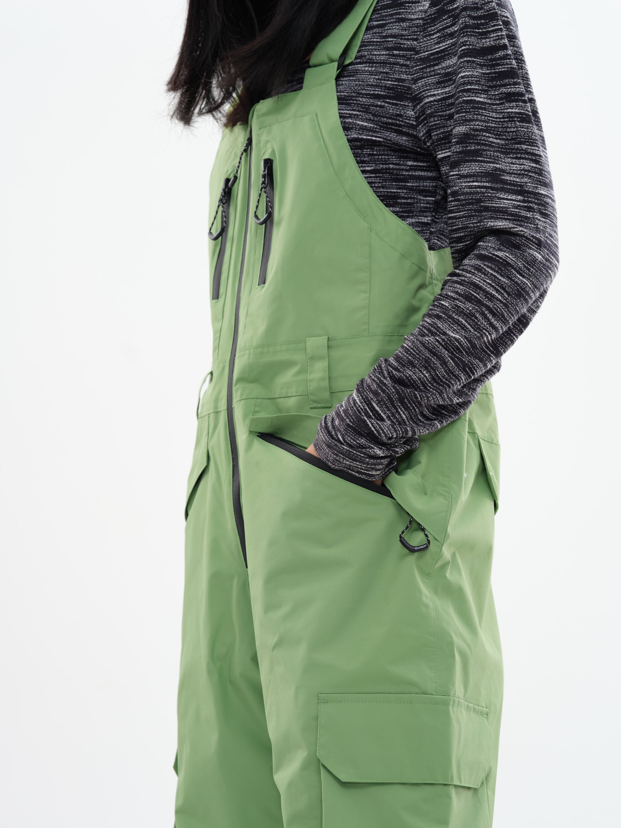 Iconic 23 Ski/Snowboard Bib Pants Women Absinthe Green