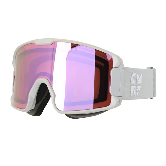 Retro Cylindrical Snow Goggles Pink Lens